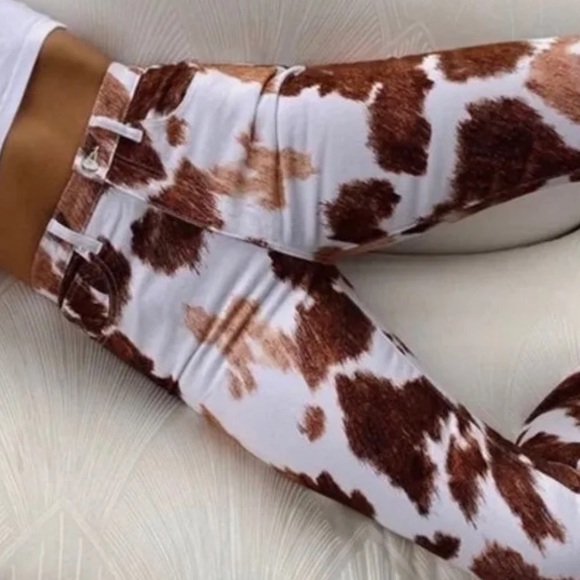 WeWoreWhat Cow Hide Stiletto Slit Jeans Size 26 NWT - Picture 4 of 11